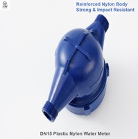 Compteur d'eau mécanique économique DN15 à jet multiple, corps en plastique, IP68, directement de l'usine, personnalisation prise en charge