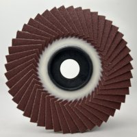 4 pouces 105 mm 80 #   120 #   Disque à lamelles en zircone noire, dureté moyenne, outil abrasif pour le polissage de l'acier, du bois, du métal et des alliages, OEM
