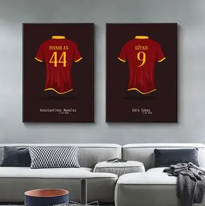 AS Roma – maillot de Football moderne, images murales et affiches imprimées sur toile, peinture à l'huile pour la décoration de la chambre à coucher en cadeau