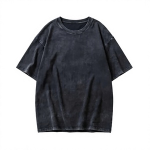 Camiseta de Manga Corta para Hombre, Estilo Casual, Cuello Redondo, Color Sólido, de Algodón Lavado, Talla Grande - Product Image 3