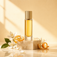 Flacon de parfum rond de luxe 30ml 50ml 100ml avec bouchon à bille, flacon de parfum vide en verre 15ml 20ml avec pulvérisateur, logo personnalisé