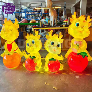 4 Baby Dragon Led Lamp Ip65 Waterproof Christmas Motif Festival <b>Lights</b> For Indoor Holiday Decoration For Shopping Malls - Product Image 4