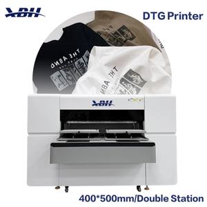 เครื่องพิมพ์เสื้อผ้าระบบ DTG อุตสาหกรรมแบบสองสถานี ขนาด A3 พร้อมตัวเลือกหัวพิมพ์ I3200 I1600 XP600 4 หัว จัดจำหน่ายจากโรงงาน คุณภาพเชื่อถือได้ - Product Image 1