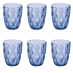 Juego de 6 Vasos de Agua CELINE de 340 ml, Color Azul - Product Image 1