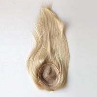 Stock 16 18 20 Frauen Topper über Nacht Lieferung Chinesische Nagel haut Remy Menschenhaar Lady Toupees Seide Mono Lace Base mit PU herum