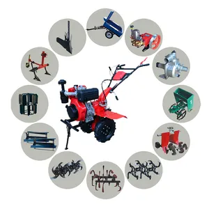 green house made in China garden 4stroke rotavators two wheel diesel gasoline small garden walking tractor power tiller for sale