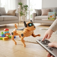 Robot chien intelligent AI télécommandé, jouet pour enfant à assembler soi-même, quadrupède, fonctionnant sur piles