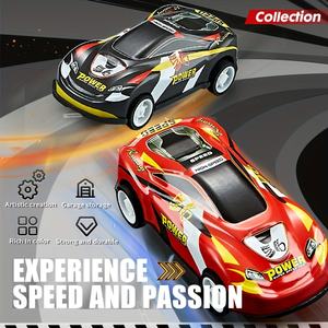 Boîte de rangement pour jouets classiques, collection de 48 mini voitures miniatures en métal, conteneur, voitures en étain à tirer en arrière, <span class=keywords><strong>club</strong></span> de course en alliage, plastique, transport - Product Image 2