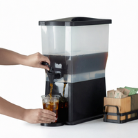 Machine à jus de fruits commerciale de qualité alimentaire en plastique Hanmir Factory, refroidie par glace, finition métal brossé, pour boissons d'extérieur