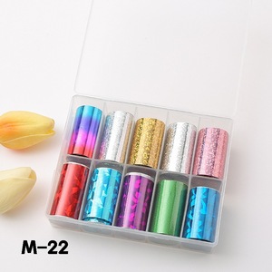 กระดาษลายเล็บ 3 มิติ พรีเมียม ขนาด 4x100 ซม. ลายดาวบนท้องฟ้า ลายเลเซอร์ ลายพังก์ สติ๊กเกอร์ แถมฟรี ฟอยล์พลาสติกสำหรับตกแต่งเล็บแบบพรีเมียม - Product Image 6