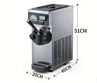 Machine à glace molle commerciale compacte en acier inoxydable BQL28 pour la vente en gros