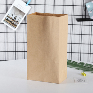 Bolsa de papel de fondo cuadrado, alta y barata, personalizada, <span class=keywords><strong>precio</strong></span> competitivo, promocional, <span class=keywords><strong>grande</strong></span>, blanca, Kraft, SOS, comida, bolsa de papel para <span class=keywords><strong>pan</strong></span> - Product Image 2
