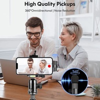 Microphone sans fil USB professionnel 2 micros à pince pour iPhone, appareil photo, téléphone, enregistrement vidéo externe