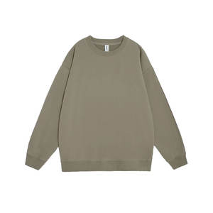 Logo personnalisé solide de haute qualité vêtements d'automne lourd 100% coton sweat 400GSM français éponge surdimensionné unisexe pull hommes - Product Image 1