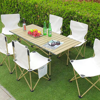 Table pliante de camping, table portable d'extérieur, table à manger pour la maison, pour pique-nique
