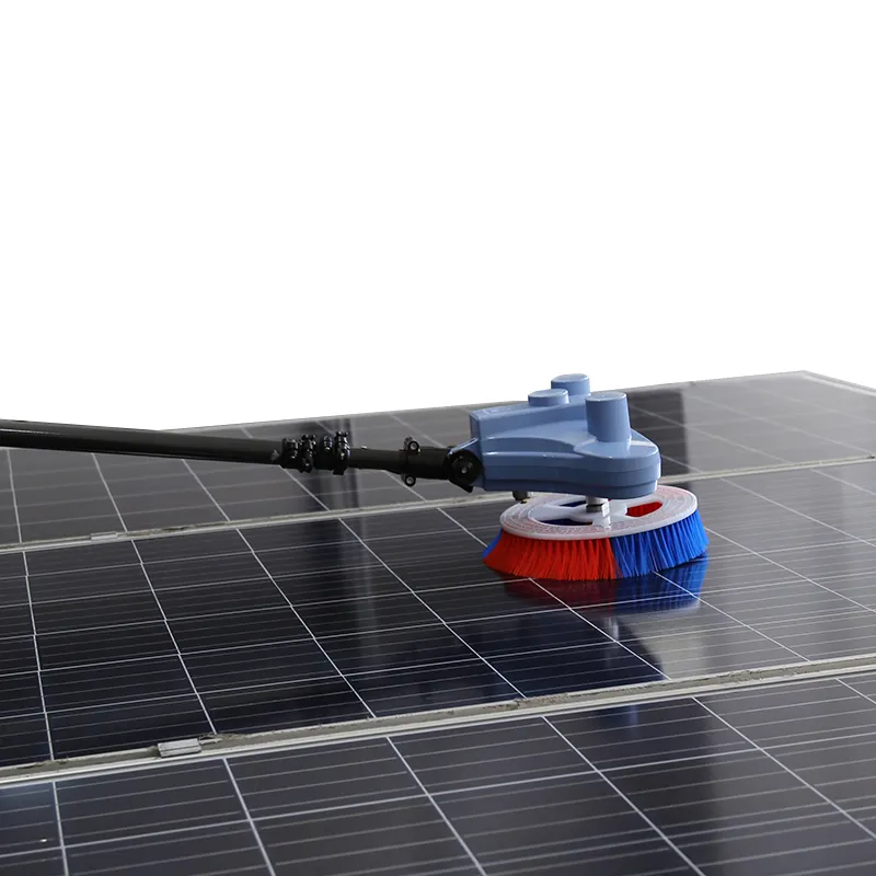 500w Solar Module Washing Brush Automatic Telescopic Brush Cleaner Handheld Solar Panel Cleaning Rotating Brush