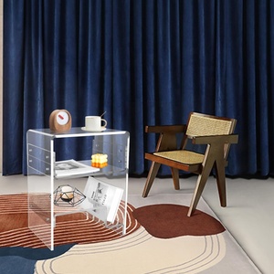 Mesa auxiliar de acrílico naranja de tres niveles para dormitorio, sala de estar, Hotel, revistero acrílico, estante de exhibición elegante para decoración del hogar - Product Image 5