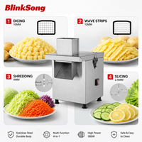 Coupe-légumes électrique 300W en acier inoxydable multifonctionnel pour découper, trancher et hacher – Qualité supérieure pour la restauration