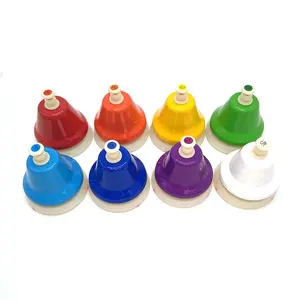 8 8 Tones Rainbow Color Music Toy Desk Bell For Kids Percussion Music Instrument