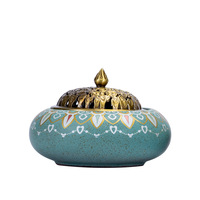 Brûle-encens en céramique coloré exquis Nuage Auspicieux, style vintage, pour usage domestique, bois de santal, écologique, durable