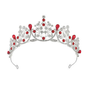 Corona di strass principessa principessa corona di cristallo viola all'ingrosso in metallo - Product Image 3