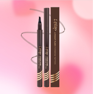 Stylo à sourcils liquide brun foncé LIPHIP 01 à quatre pointes ultra-fines, design à quatre griffes, résistant à l'eau, pour un look naturel et éclatant des sourcils - Product Image 1