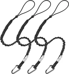 Cordones de herramienta de extremo de bucle ajustable muestra gratis cordón de seguridad de herramienta resistente reflectante de nailon