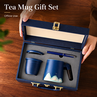 Ensemble Cadeau d'Affaires Personnalisé en Cuir avec Logo d'Entreprise : Carnet et Tasse pour Promotion au Bureau (Vente en Gros)