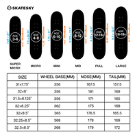 Planche à roulettes complète de qualité supérieure, personnalisée, en bois d'érable, 7 couches, 7,25 pouces, pour enfants