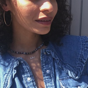 मिल्कशेक फैशन हॉट बिक्री 925 स्टर्लिंग चांदी की 14k 18k गोल्ड प्लेटेड लेटर बैज हार - Product Image 6