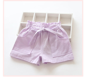 Shorts de Verano para Niña con Bolsillo, Pantalones Cortos de Moda para Niños de 1 a 8 Años - Product Image 5