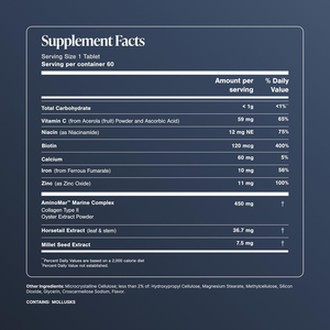 Comprimés de croissance capillaire de haute qualité en gros, 60 comprimés, complément alimentaire avec biotine, collagène et vitamine C pour hommes et femmes adultes - Product Image 4