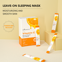 Masque de Nuit en Gel SEOMOU Soins de la Peau Bio Éclaircissant Hydratant au Collagène et Vitamine C