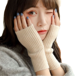 Gants d'hiver longs sans doigts pour femmes tricotés unisexe décontracté doux bras manches mitaines en <span class=keywords><strong>laine</strong></span> et cachemire - Product Image 1