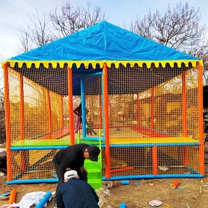 2025 nhà máy sản xuất 4*6m ngoài trời Oxford bề mặt Trampoline với trần - Product Image 4