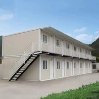 Casa Contenedor Prefabricada de Acero Moderna de Ensamblaje Rápido, 20 pies/40 pies, Panel Sándwich, Oficina Modular Portátil, Dormitorio para Trabajadores, Hotel