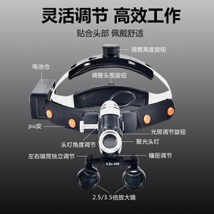 Lámpara frontal dental con lupa de 7W de alta definición para clínica dental, cirugía, ortopedia y otorrinolaringología - Product Image 3