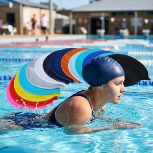 <span class=keywords><strong>Bonnet</strong></span> <span class=keywords><strong>de</strong></span> <span class=keywords><strong>bain</strong></span> en silicone platine 100% imperméable, antidérapant, à poils longs, imprimé sur mesure, vente en gros directe usine, OEM ODM - Product Image 1