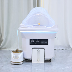 Lettino Terapeutico Portatile Giapponese per Head Spa con Controllo Termostatico, Lavabo Shampoo Mobile in Acrilico e Circolazione dell'Acqua, con Funzione Massaggio - Product Image 4