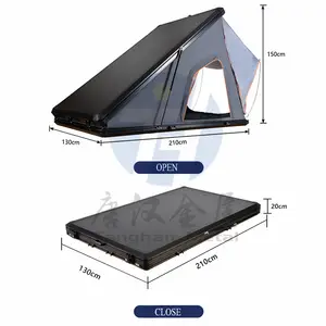 Kabin Aluminium Aloi Ganda/Tunggal/Ekstra, Kanopi Ute Tenda Atap Segitiga untuk Mobil dan Pickup Berkemah