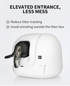 Clôture d'entrée surélevée <span class=keywords><strong>PETKIT</strong></span> pour <span class=keywords><strong>litière</strong></span> pour chat PuraMax, anti-fuite d'urine et de <span class=keywords><strong>litière</strong></span>, déflecteur, augmentation du seuil, moins de désordre - Product Image 3