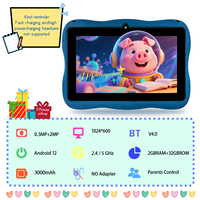 Tablet Android 12 Baru 7-Inci untuk Anak-anak dengan Kamera Ganda Layar HD 2GB+32GB USB-C - Mainan Edukasi Terbaik & Hadiah Black Friday