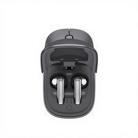 Écouteurs sans fil gris intra-auriculaires, écouteurs stéréo portables de type C pour ordinateur, jeux, voyages