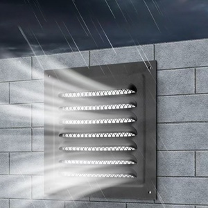 Capot d'échappement <span class=keywords><strong>de</strong></span> fenêtre carrée <span class=keywords><strong>de</strong></span> débouché <span class=keywords><strong>de</strong></span> Louvre carré imperméable noir d'acier inoxydable <span class=keywords><strong>pour</strong></span> l'évent <span class=keywords><strong>de</strong></span> climatisation <span class=keywords><strong>de</strong></span> Ventilation <span class=keywords><strong>de</strong></span> bureau - Product Image 1