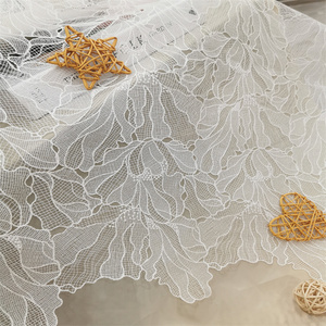 フレンチスタイル魚シルク糸ギプール刺繍装飾女性用ロングドレスウェディングレース花嫁イブニングドレスレース生地 - Product Image 3