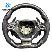 Volant personnalisé en fibre de carbone mate avec palettes de changement de vitesse pour Chevrolet Corvette C7, accessoires intérieurs