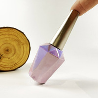 Flacon de vernis à ongles en verre vide de luxe de 13 ml, rechargeable, avec bouchon et pinceau