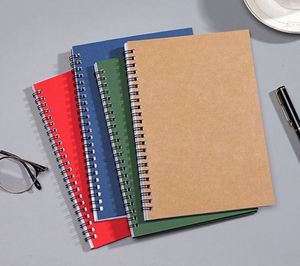 <b>Spiral</b> <b>Bound</b> Creative Retro Kraft Paper <b>Notebook</b> Exquisite and Cute Note-Taking Customized Plan <b>Notebook</b> - Product Image 1