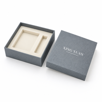 Emballage cadeau en carton rigide en deux parties, laminage mat, gaufrage, logo personnalisé, recyclable, vente en gros