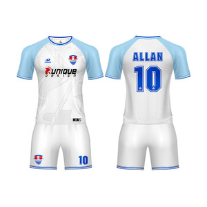 Sublimation soccer dry made Print jersey White cheap soccer uniform kits sports clothes - Product Image 1
